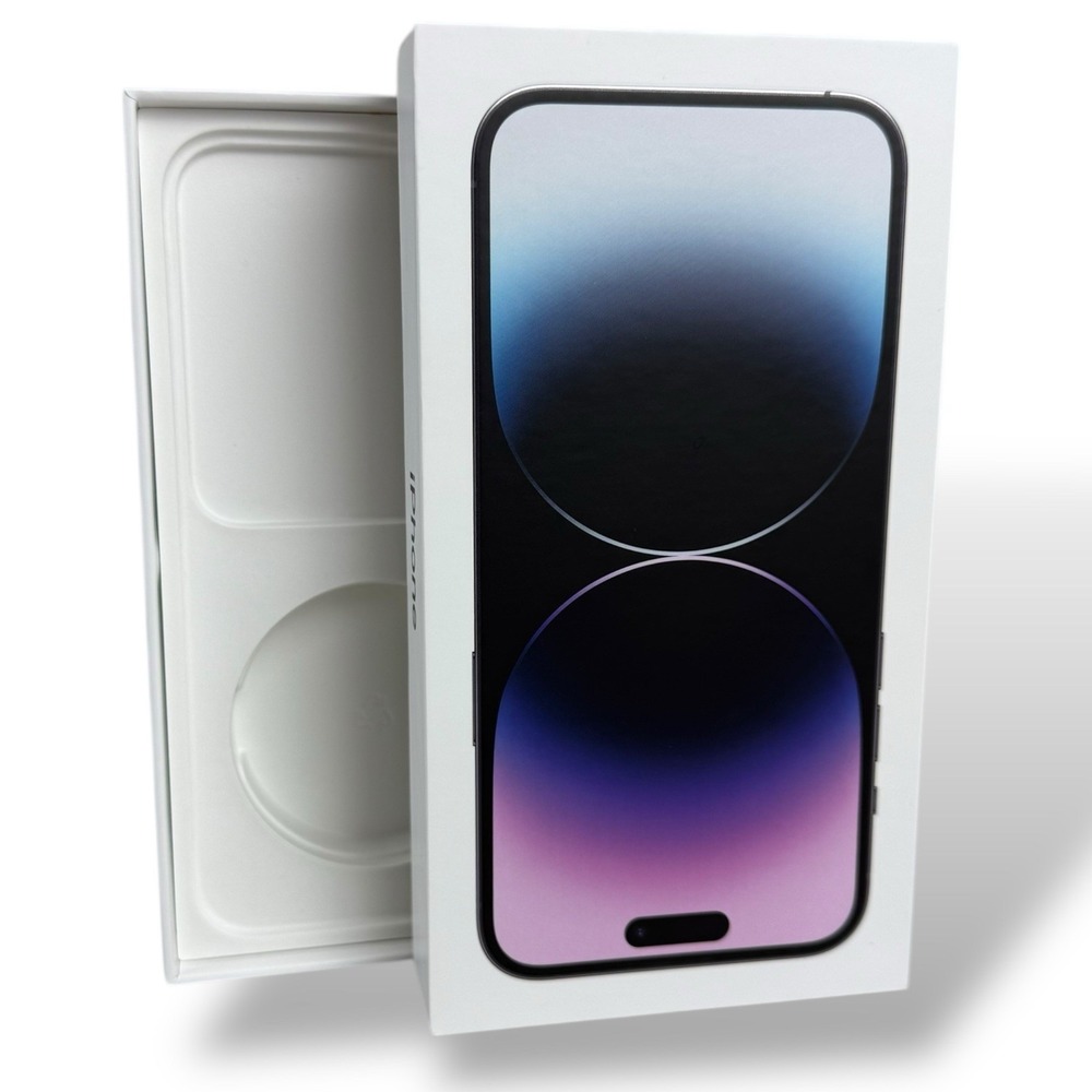 Apple iPhone 14 Pro Max EMPTY BOX‎ Deep Purple W/Insert OEM Charging Cable